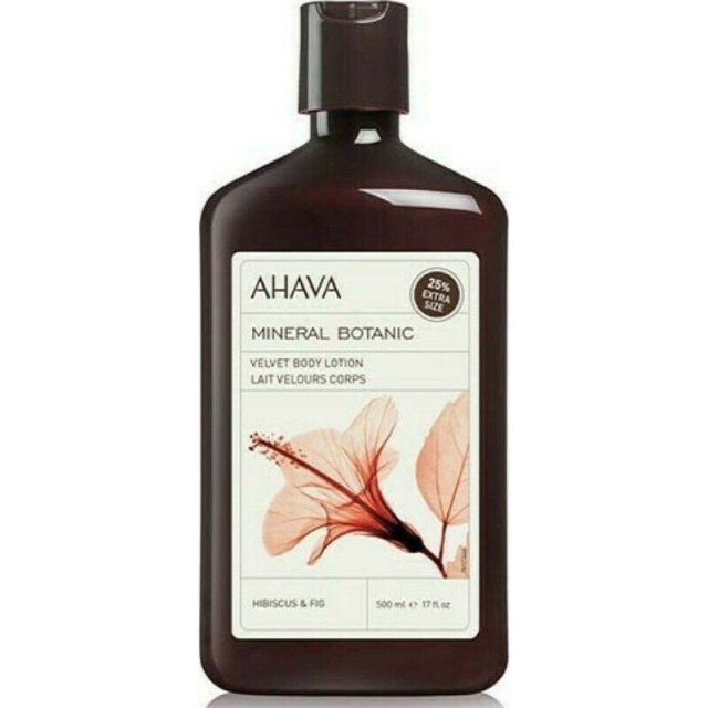 Ahava Mineral Botanic Velvet Body Lotion Hibiscus & Fig Ενυδατική Κρέμα Σώματος Για Θρέψη Της Ξηρής Επιδερμίδας 500ml