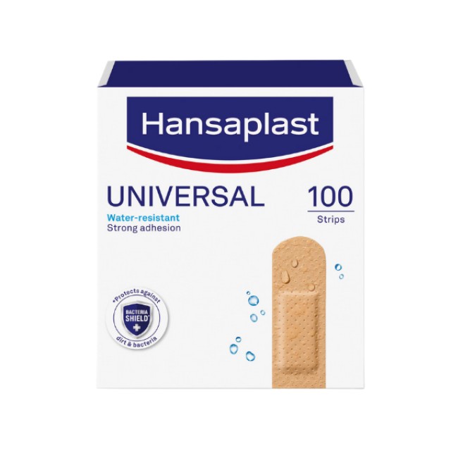 Hansaplast Universal Family Pack Water Resistant Αδιάβροχα Αυτοκόλλητα Επιθέματα 7,2 x 3cm 100τμχ