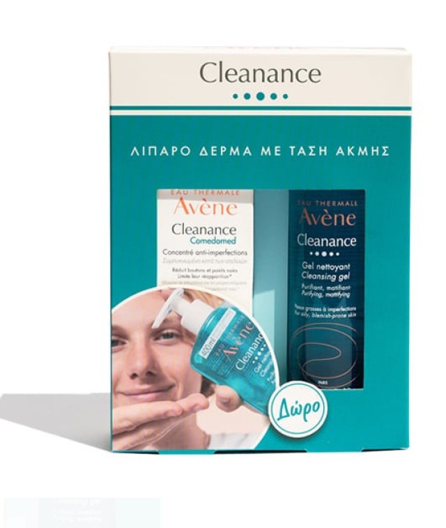 Avene Promo Cleanance Comedomed Ενυδατική Κρέμα Προσώπου Για Λιπαρό Δέρμα Με Τάση Ακμής 30ml & Δώρο Cleanance Gel Nettoyant 100ml