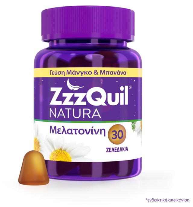 ZzzQuil Natura Συμπλήρωμα Διατροφής Με Μελατονίνη Γεύση Μάνγκο Μπανάνα 30Ζελεδακια