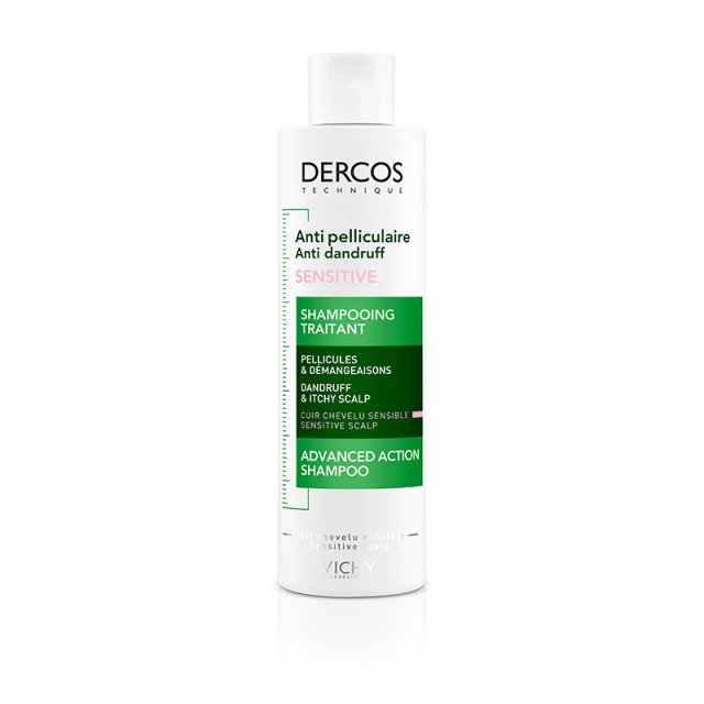 Vichy Dercos Anti-Dandruff Sensitive Σαμπουάν Χωρίς Άλατα Για Την Ρύθμιση Της Ξηροδερμίας Και Της Πιτυρίδας 200ml