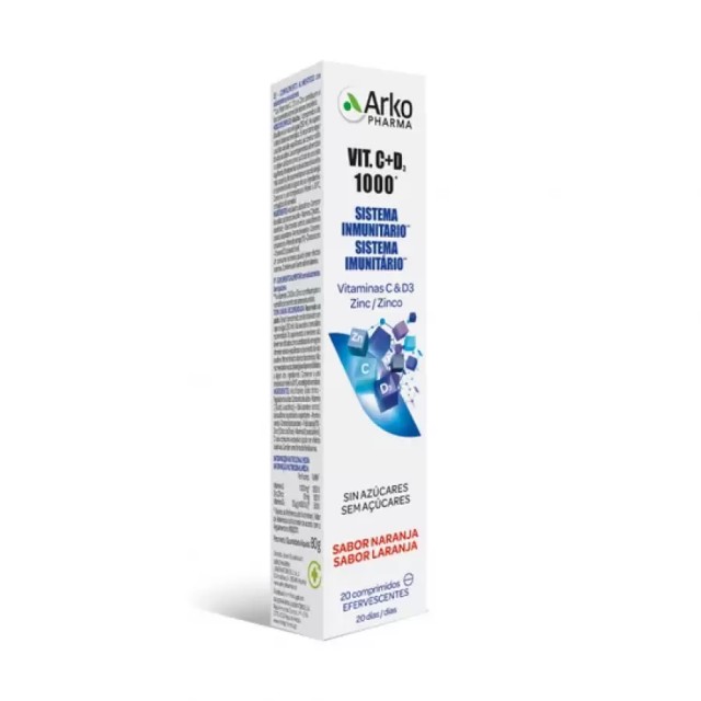 Arkopharma Vit. C & D3 1000IU 20 αναβράζοντα δισκία