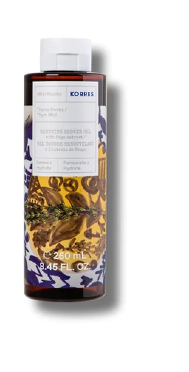 Korres Renewing ShowerGel Thyme Honey Αφρόλουτρο Άρωμα Μέλι & Θυμάρι 250ml