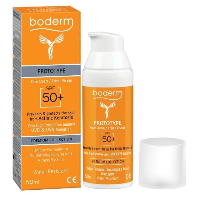 Boderm Prototype SPF50+ Αντηλιακή Kρέμα Προσώπου 50ml