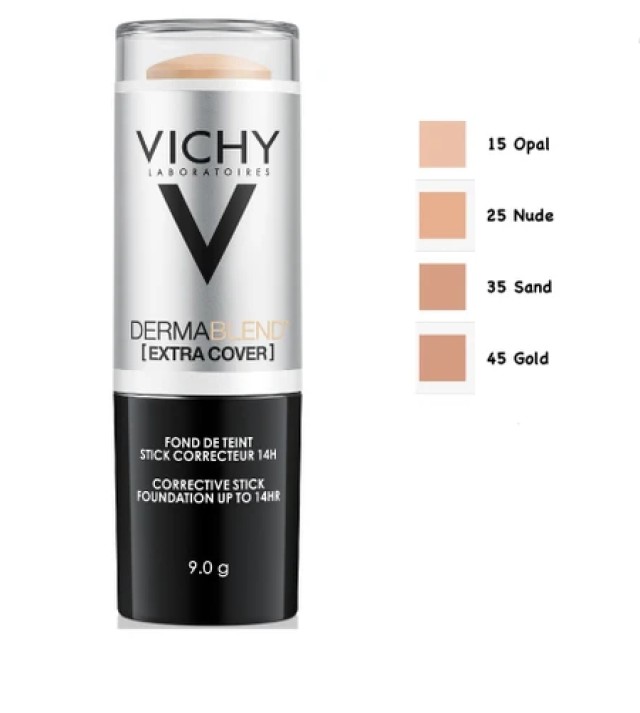 Vichy Dermablend Extra Cover Corrective Stick Foundation 45 Gold SPF30 9gr