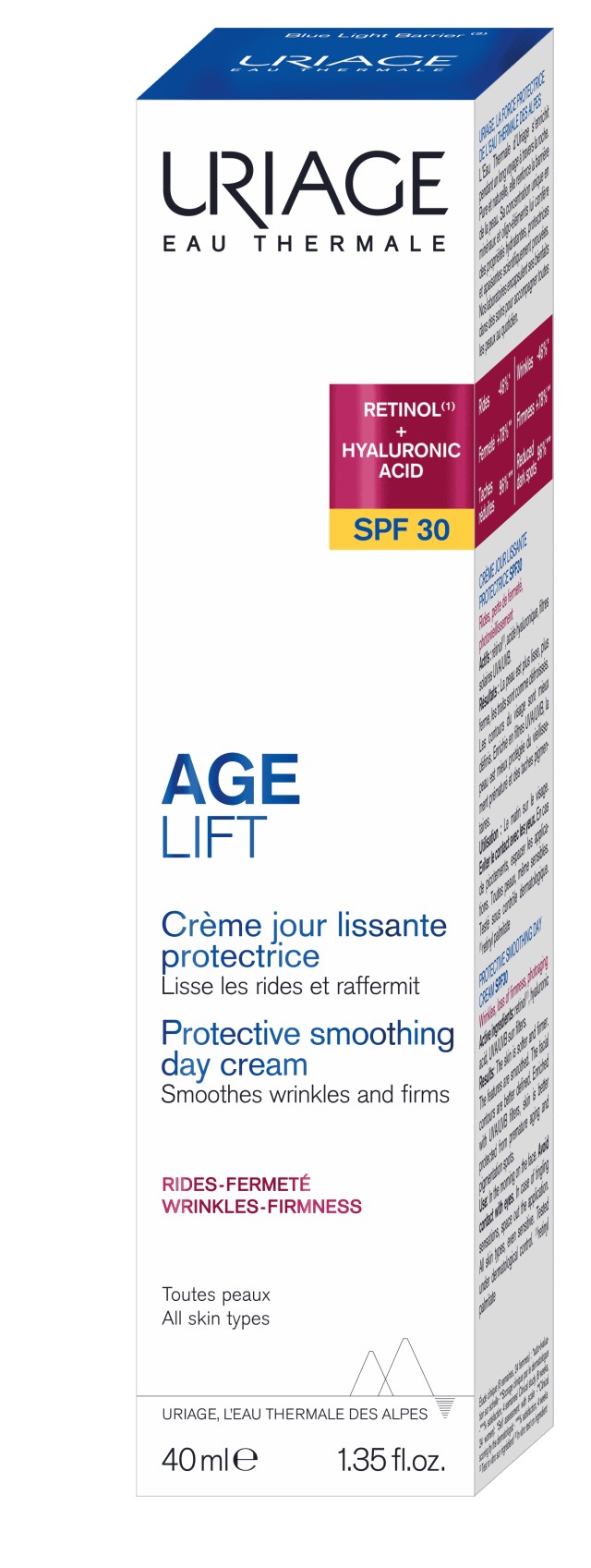Uriage Age Lift Protective Smoothing Day Cream SPF30 Αντιρυτιδική Κρέμα Ημέρας SPF30 Με Ρετινόλη 40ml