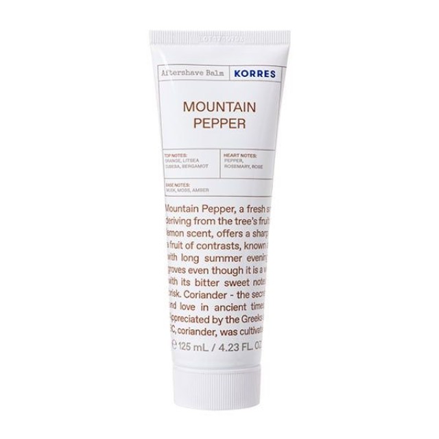 Korres Aftershave Balm Mountain Pepper Γαλάκτωμα Για Μετά Το Ξύρισμα 125ml