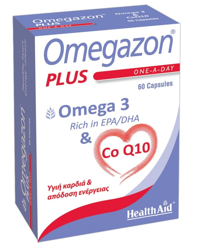 Health Aid Omegazon Plus One A Day Omega 3 & CoQ10 Ιχθυέλαιο & Συνένζυμο Q10 60caps