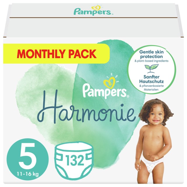 Pampers Harmonie No5 (11-16kg) Monthly Pack 132τμχ