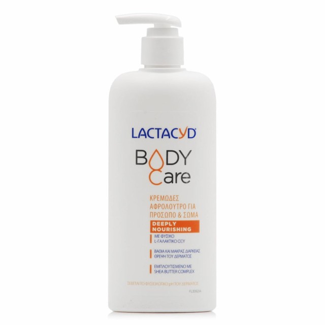 Lactacyd BodyCare Shower Deeply Nourishing Κρεμώδες Αφρόλουτρο Για Πρόσωπο & Σώμα Για Κανονικό, Ξηρό & Ευαίσθητο Δέρμα 300ml