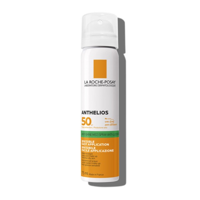 La Roche Posay Anthelios Anti-Shine Mist SPF50 Αντηλιακό Σπρέι Προσώπου Για Ματ Αποτέλεσμα 75ml