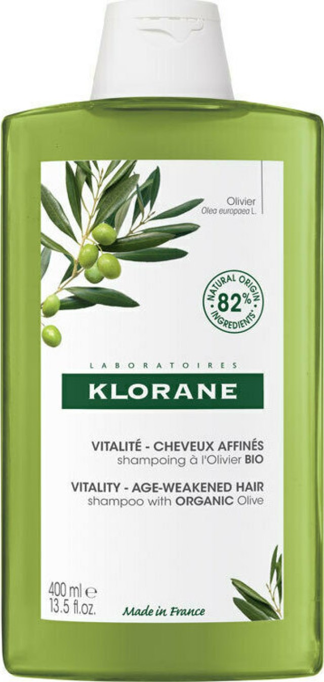 Klorane Anti-Age Shampoo With Organic Olive Σαμπουάν Πυκνότητας Με Βιολογική Ελιά Για Λεπτά Μαλλιά 400ml