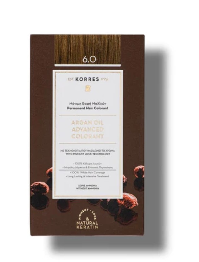 Korres Argan Oil Advanced Colorant 6.0 Ξανθό Σκούρο Φυσικό 50ml