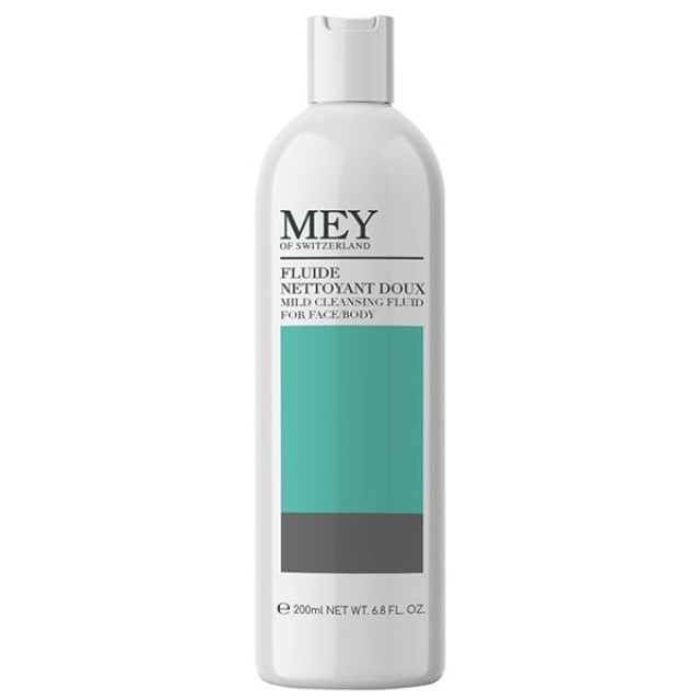 Mey Fluide Nettoyant Doux Ήπιο Υγρό Καθαρισμού για Ευαίσθητα Δέρματα για Πρόσωπο & Σώμα, 200ml
