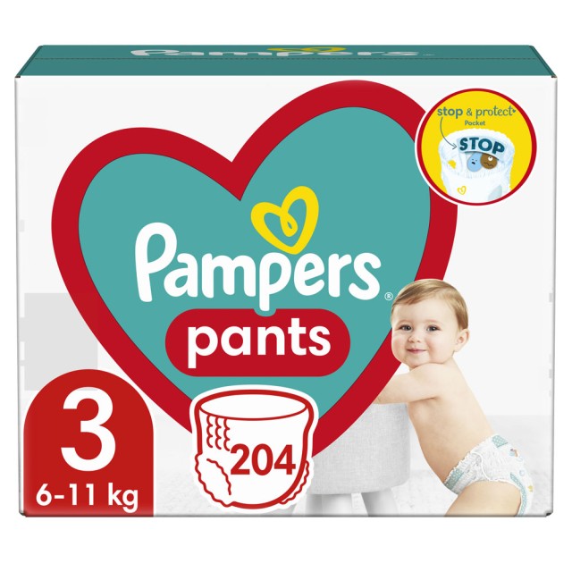 Pampers Pants No3 Monthly (6-11kg) 204τμχ