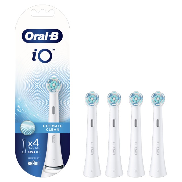 Oral B iO Ultimate Clean White Ανταλλακτικές Κεφαλές Για Ηλεκτρική Οδοντόβουρτσα 4τμχ