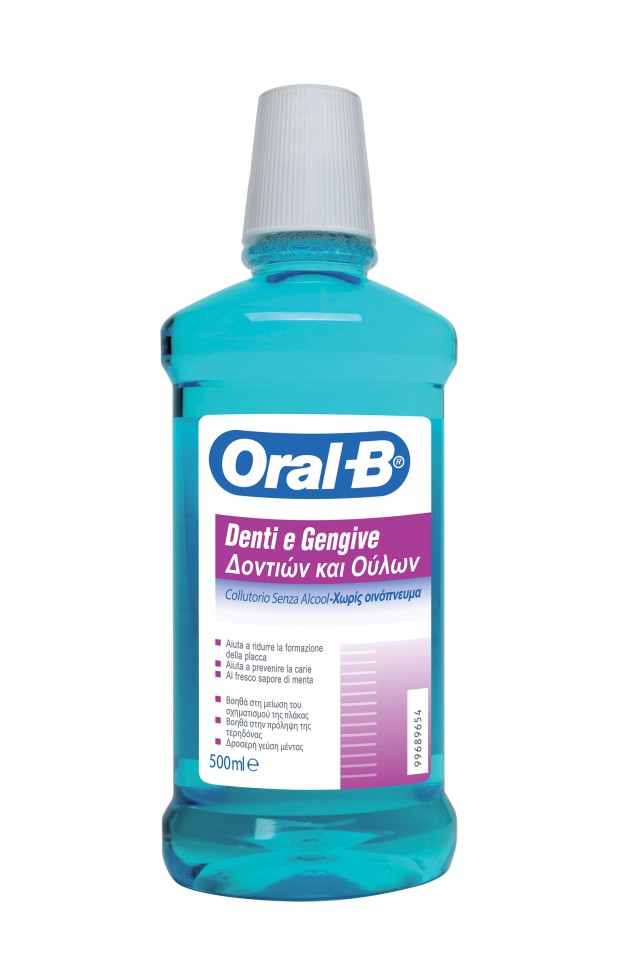 Oral-B Denti e Gengive Στοματικό Διάλυμα Δοντιών & Ούλων Χωρίς Οινόπνευμα 500ml