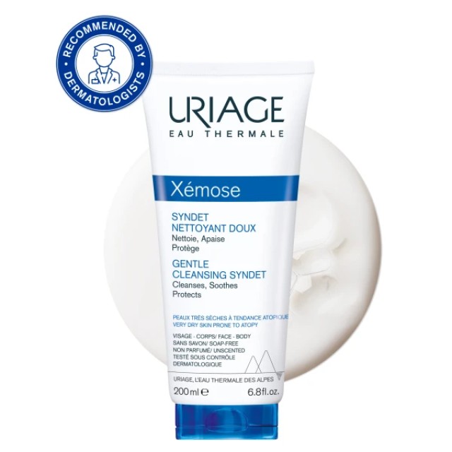 Uriage Xemose Gentle Cleansing Syndet Απαλό Καταπραϋντικό Καθαριστικό για Ατοπικό Δέρμα 200ml