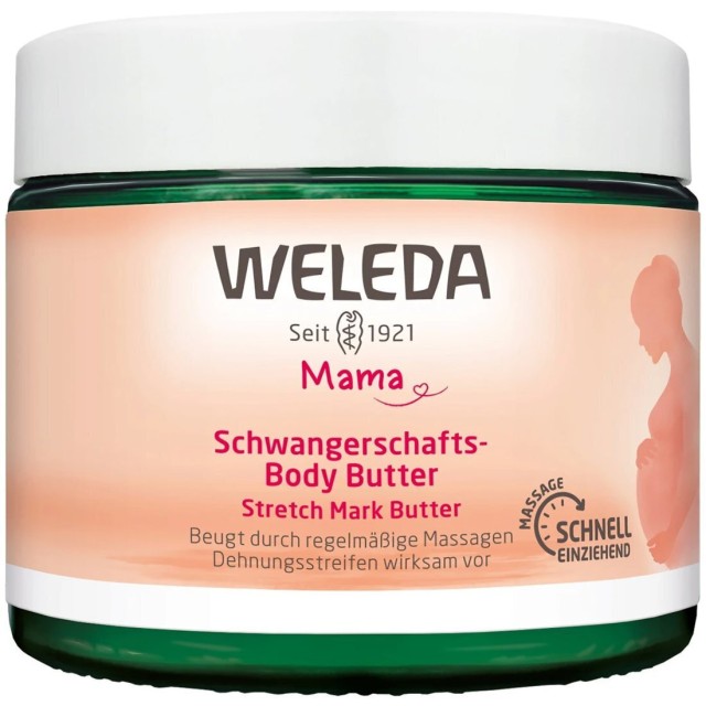 Weleda Mama Stretch Mark Body Butter Nourishing Care Βούτυρο Σώματος Για Ραγάδες 150ml