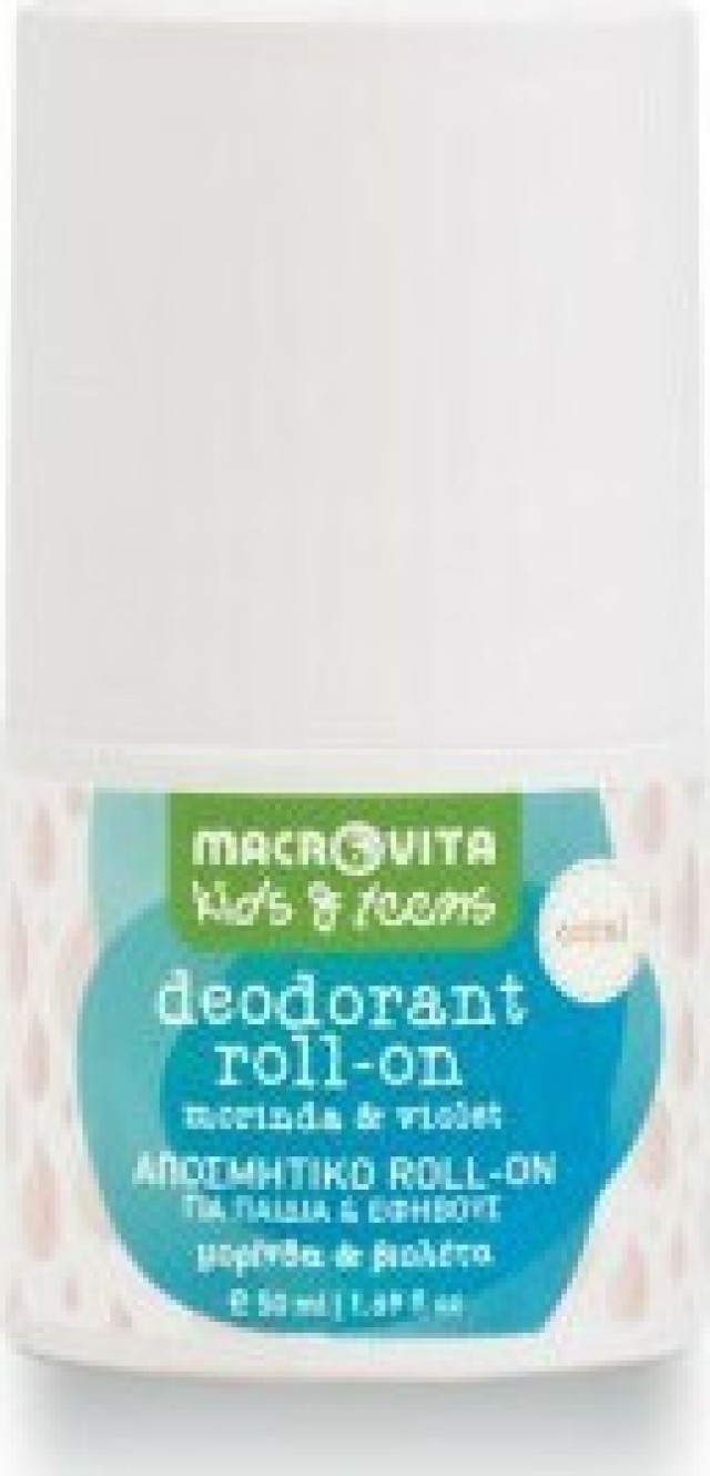 Macrovita Αποσμητικό Roll-on Για Παιδιά & Εφήβους Με Μορίνδα & Βιολέτα Roll-On 50ml