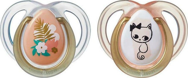 Tommee Tippee Moda Πιπίλα Σιλικόνης Ροζ 0-6m 2τμχ