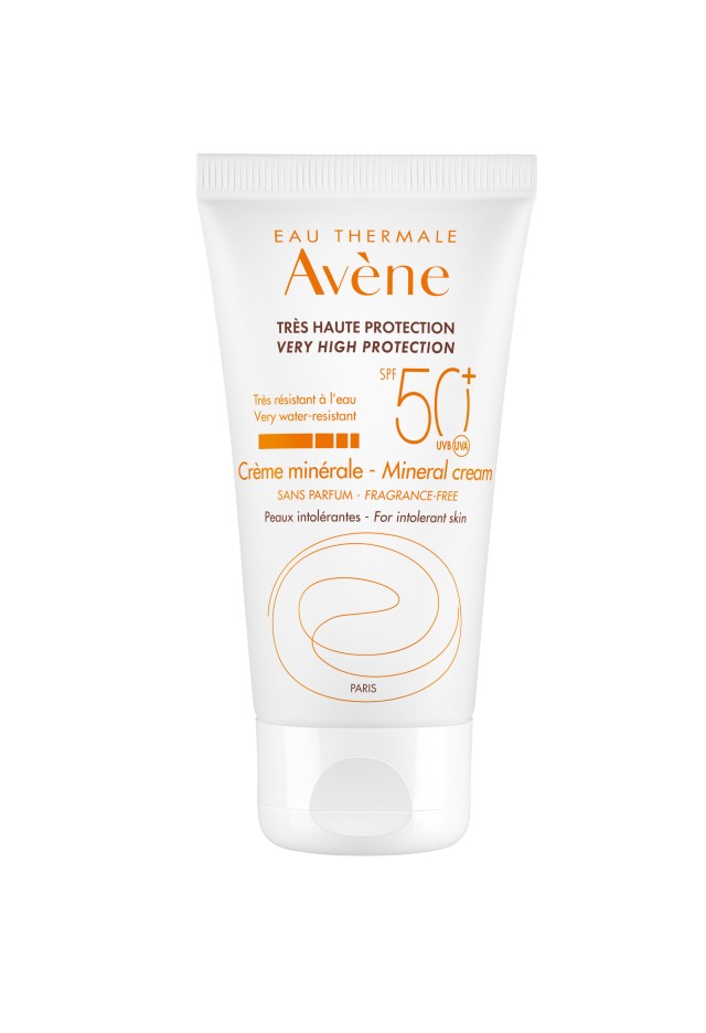 Avene Mineral Cream SPF50+ Αντηλιακή Κρέμα Προσώπου Πολύ Υψηλής Προστασίας Για Μη Ανεκτικές Επιδερμίδες 50ml
