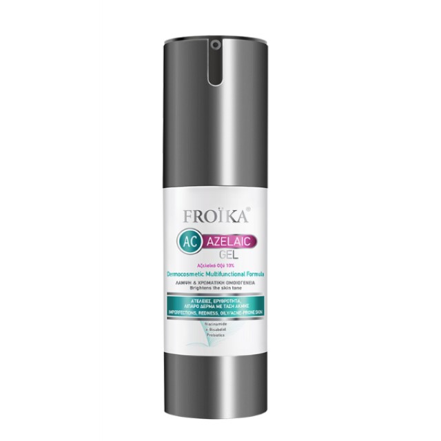Froika AC Azelaic Gel Κρέμα-Τζελ Προσώπου με 10% Aζελαϊκό Oξύ, 30ml