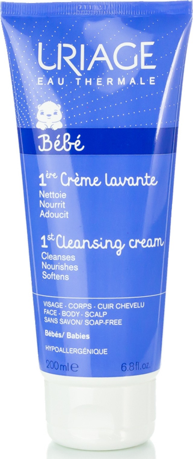 Uriage Eau Thermale Bebe 1st Cleansing Cream Παιδική Κρέμα Καθαρισμού Χωρίς Σαπούνι 200ml