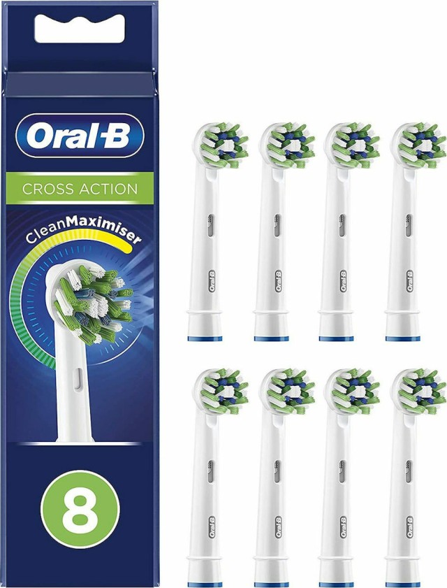 Oral-B Cross Action CleanMaximizer XXL Pack Ανταλλακτικές Κεφαλές Για Ηλεκτρική Οδοντόβουρτσα 8τμχ