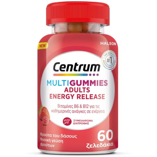 Centrum Multi Gummies Adults Energy Release, 60gummies