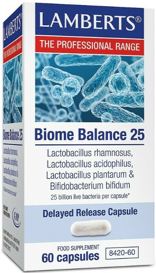 Lamberts Biome Balance 25 Προβιοτικά Για Την Υγεία Του Πεπτικού Συστήματος 60caps