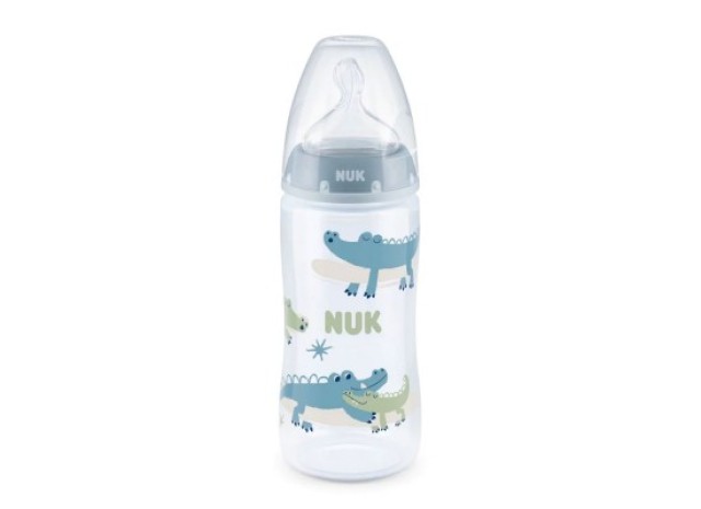 Nuk First Choice Πλαστικό Μπιμπερό με Ένδειξη Θερμοκρασίας & Θηλή Σιλικόνης XL 6-18m, Τυχαίο χρώμα 10.216.248, 360ml